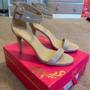 Candies nude stiletto heel w/ankle strap - Size 10